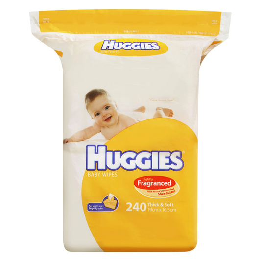 Huggies Thick Baby Wipes Coconut Oil 240 Pack