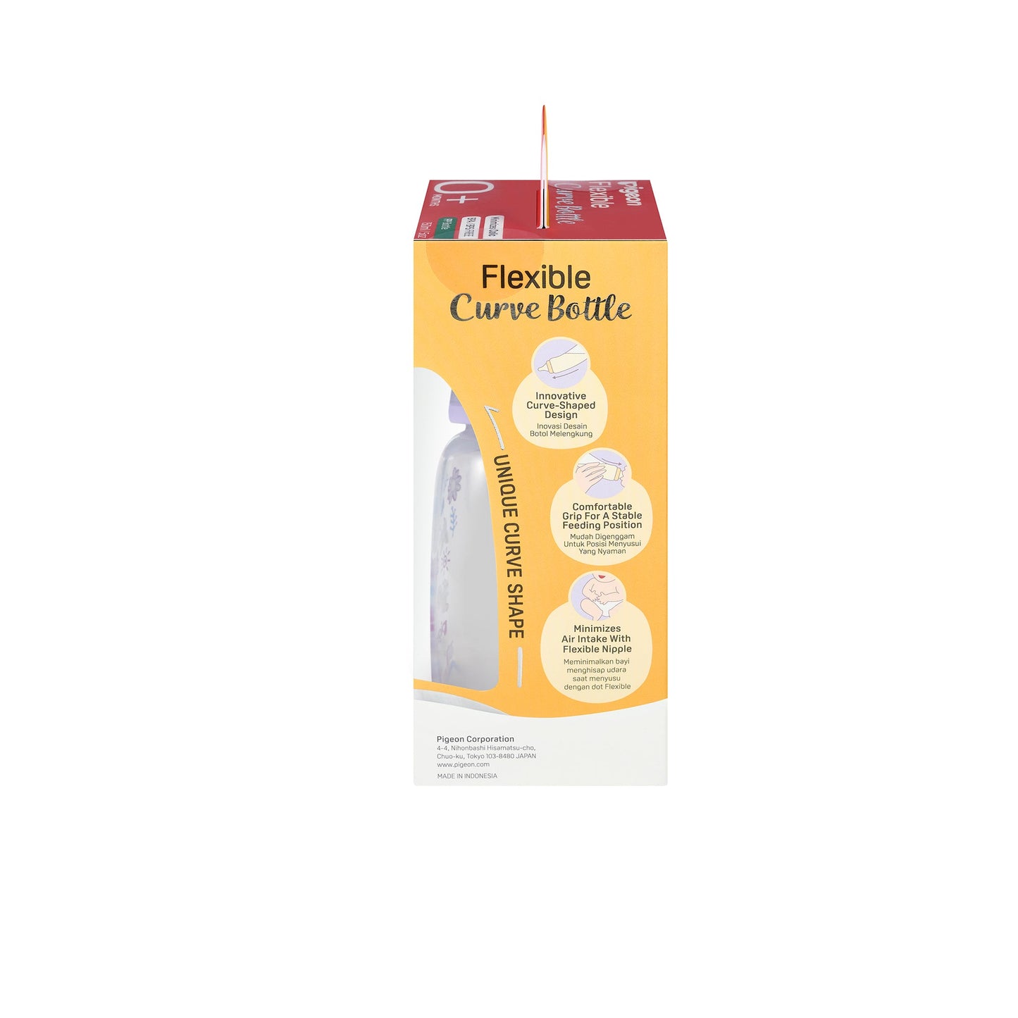 PIGEON FLEXIBLE CURVE BOTTLE PP GARDEN 150ML