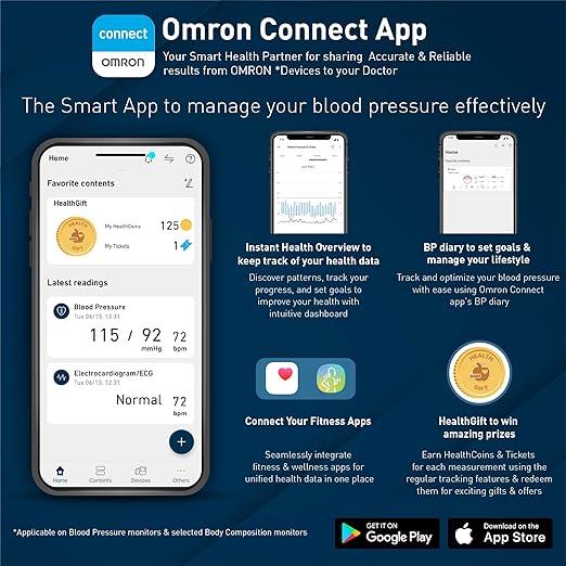 Omron Smart Elite HEM7600T Blood Pressure Monitor Bluetooth Tubeless