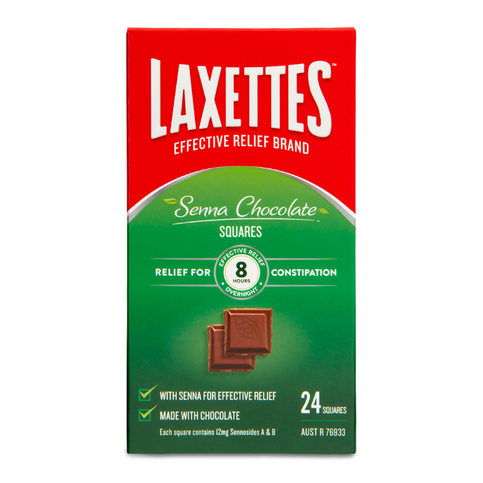 Laxettes Senna Laxative Chocolate 24 Pack