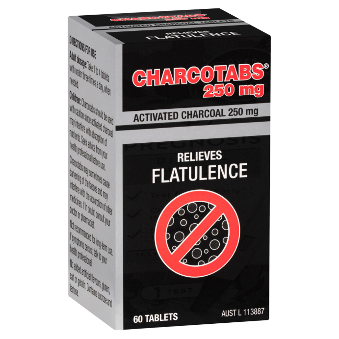 Charcotabs 250mg 60 Capsules
