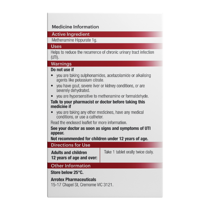 APO HEALTH Urinary Tract Antibacterial 100 Tablets