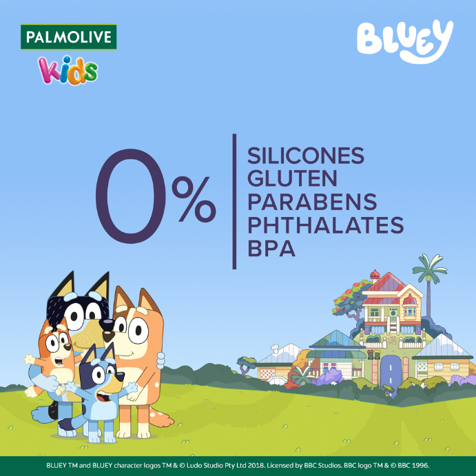 Palmolive Bluey Kids Body Wash Foam Cheeky Berry 400mL