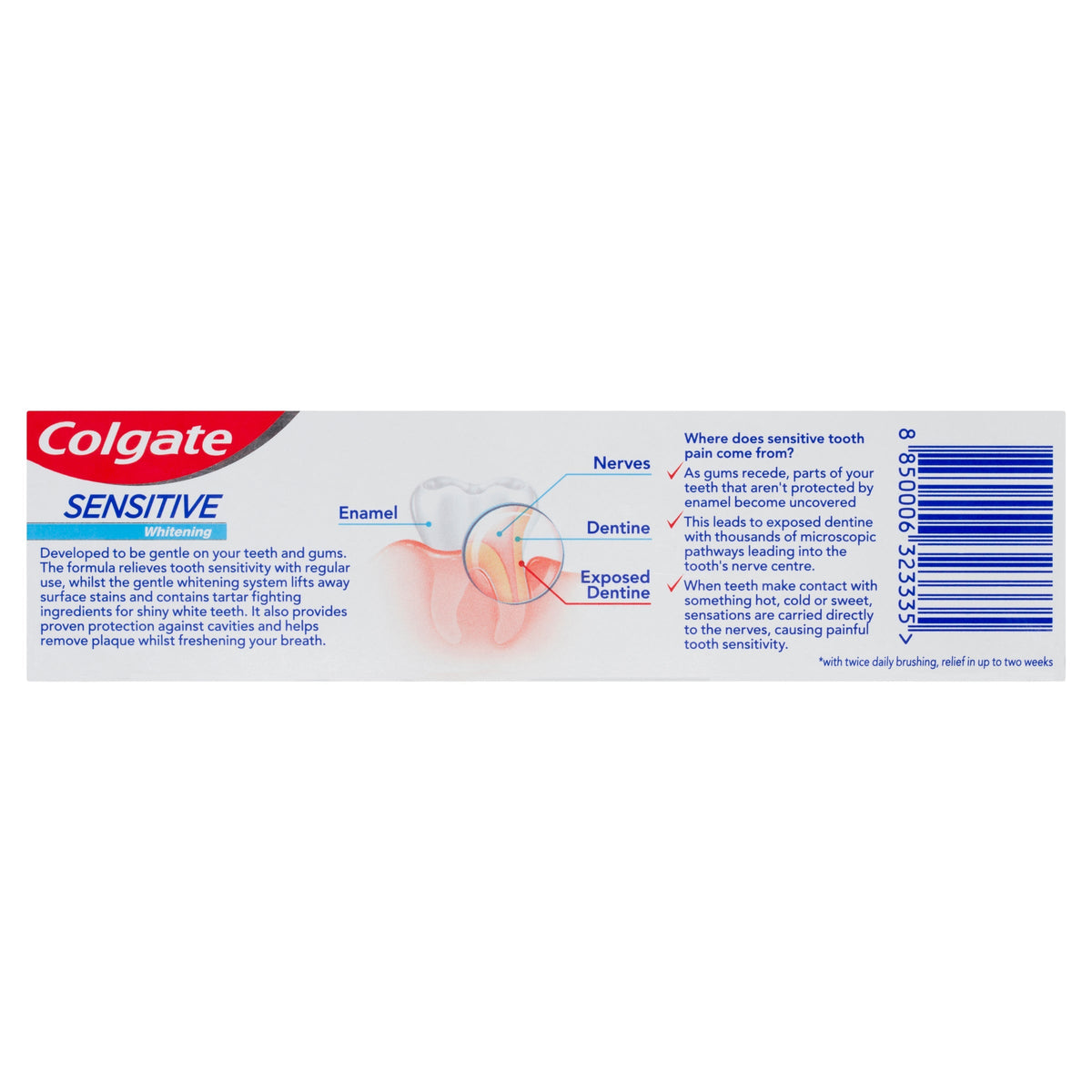Callget Teetch Colgate Sensitive Teeth Pain Whitening Fluoride Toothpaste 110g ...