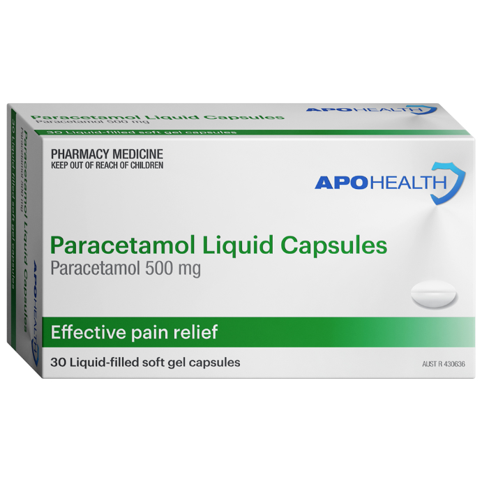 APO HEALTH Paracetamol 500mg SG 30 Capsules