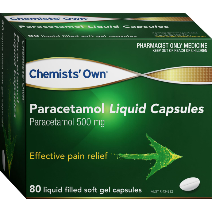Chemists' Own Paracetamol 500mg SG 80 Capsules