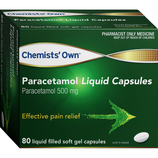 Chemists' Own Paracetamol 500mg SG 80 Capsules