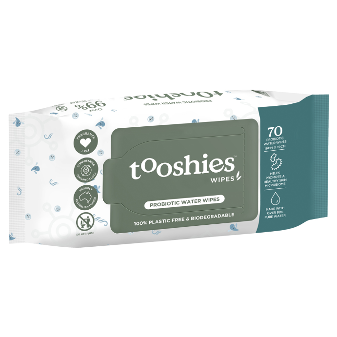 tooshies Eco Probiotic Water Wipes 70 Pack