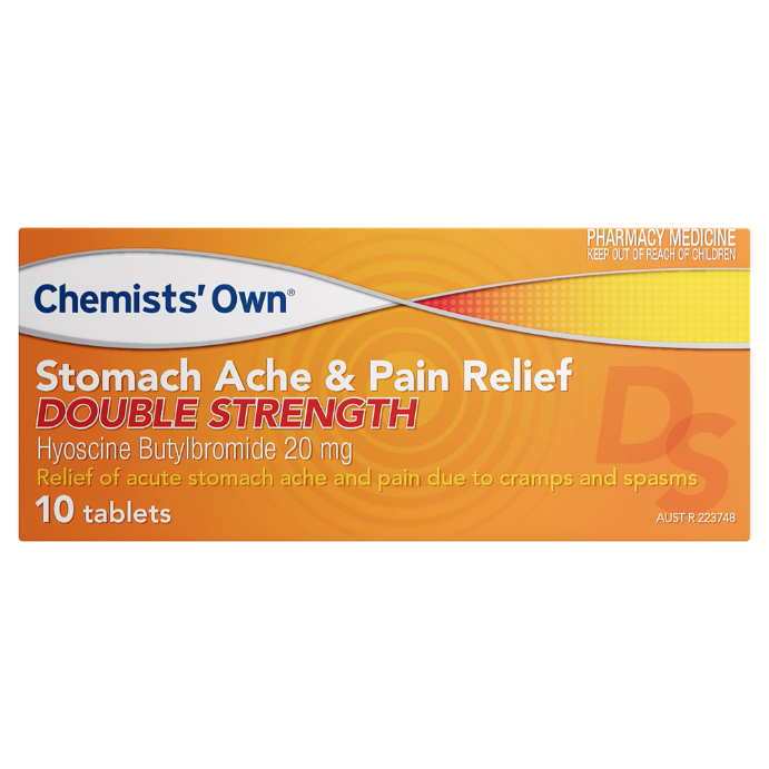 Chemists' Own Stomach Ache & Pain Double Strength 10 Tablets
