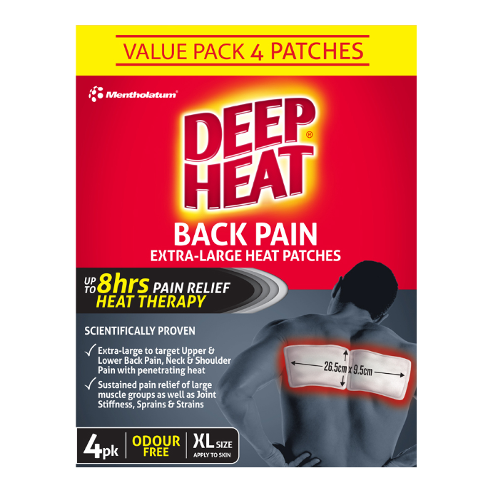 Deep Heat Back Pain Extra-Large Heat Patches 4 Pack
