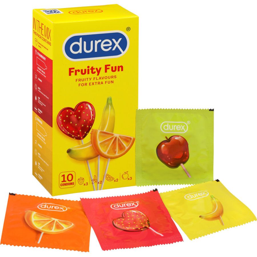 Durex Fruity Fun Flavoured Condoms 10pk