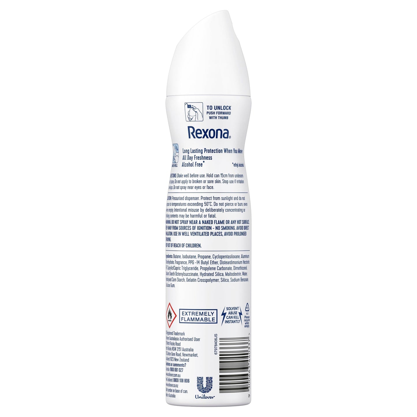 REXONA Women Antiperspirant Aerosol Deodorant Cotton Dry 250ml