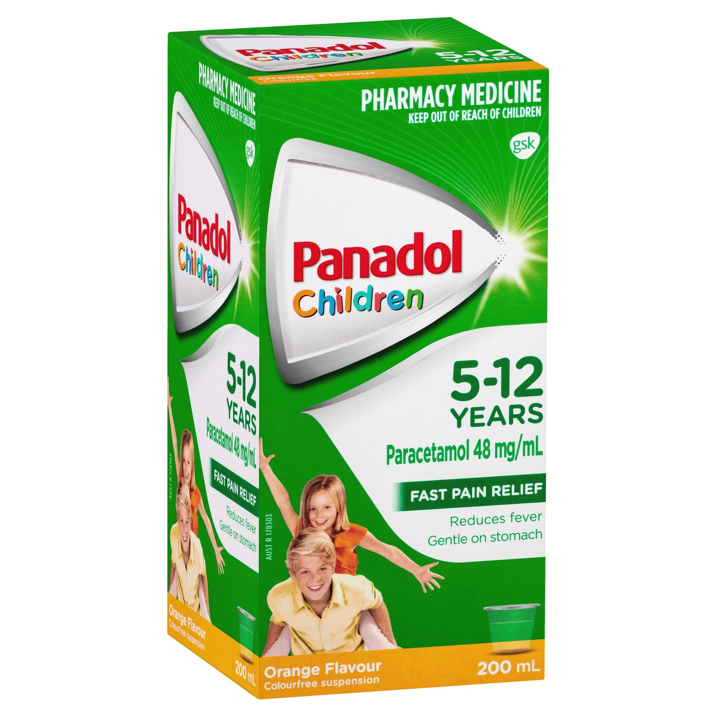 Panadol Children 5-12 Years Orange Flavour 200mL