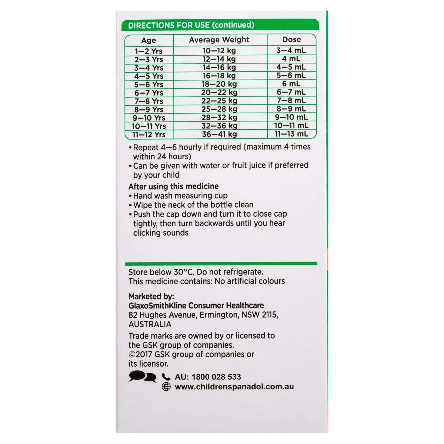 Panadol Children 5-12 Years Suspension Fever & Pain Relief Strawberry Flavour 200mL