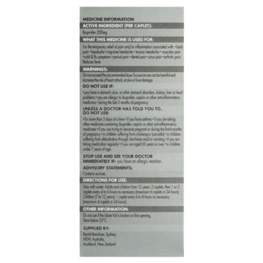 Nurofen 200mg Ibuprofen 96 Caplets