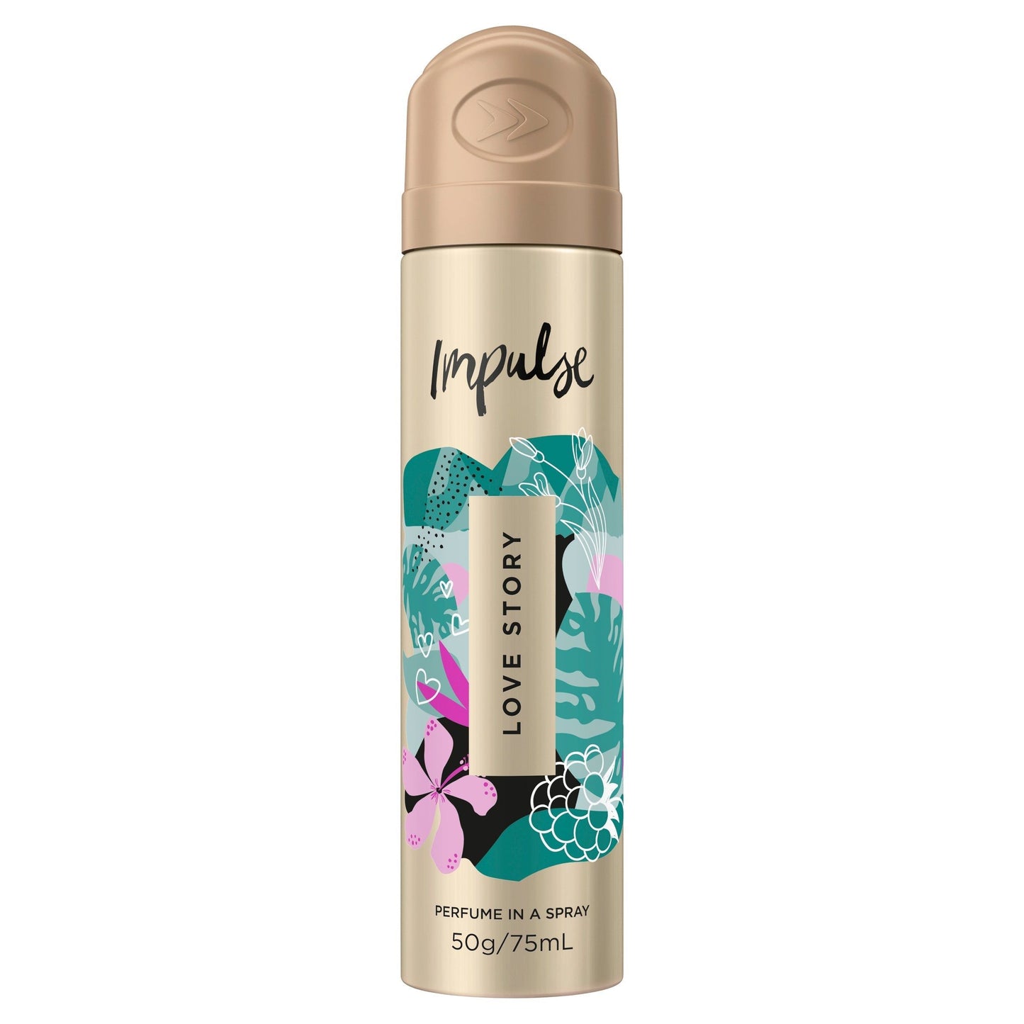 Impulse Body Spray Aerosol Deodorant Love Story 75ml