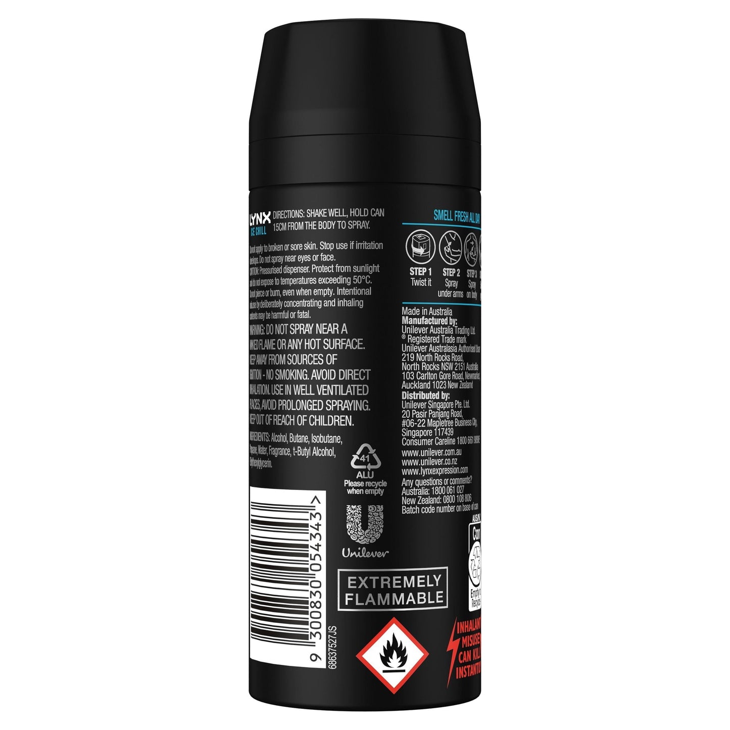 Lynx Deodorant Ice Chill 165ml
