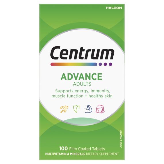 Centrum Advance Multivitamin - Complete Daily Supplement for Adults (100 Tablets)