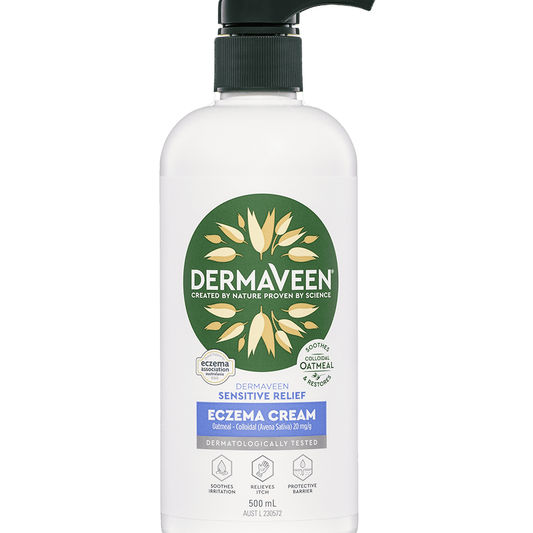 DermaVeen Sensitive Relief Eczema Cream 500mL Pump