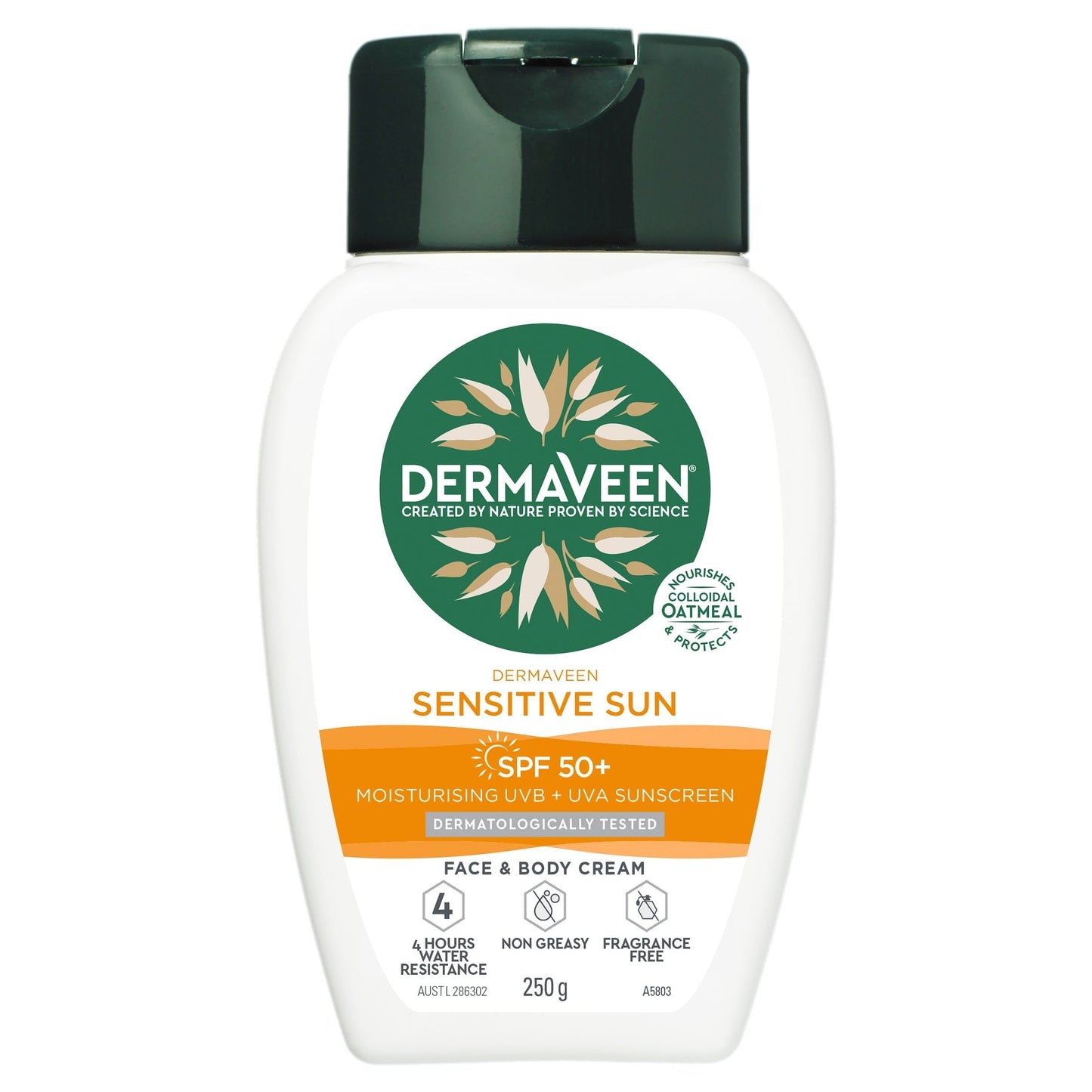 Dermaveen SPF 50+ Daily Nourish Sun Sensitive With Body Moisturiser 250g