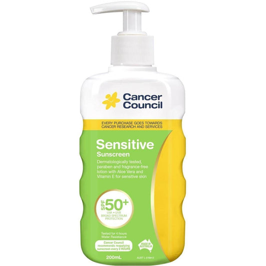 Cancer Council SPF 50+ Sensitive Pump 200ml