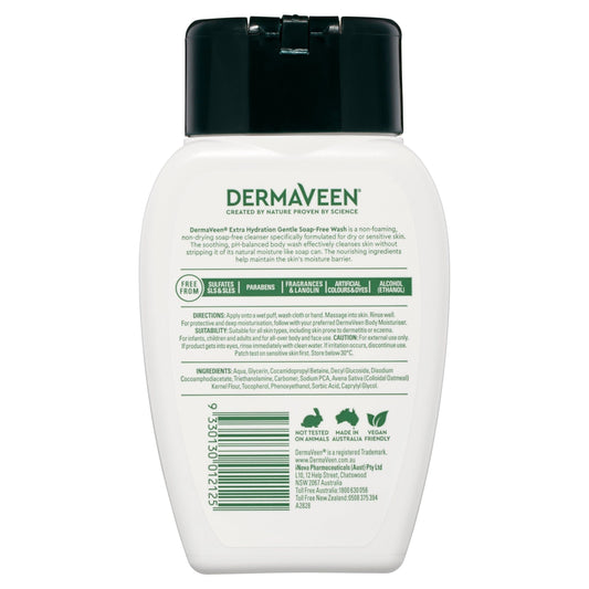 DermaVeen Extra Hydration Soap Free Wash 250ml