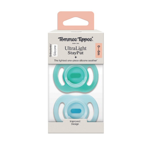 Tommee Tippee UltraLight StayPut Soother 0-6 Months 2 Pack