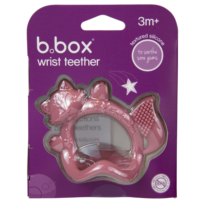 B.box Silicone Wrist Teether - Blush