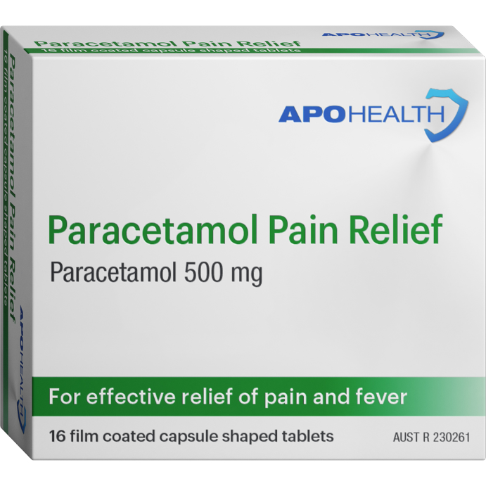 APH Paracetamol 500mg Caplet 16 Pack