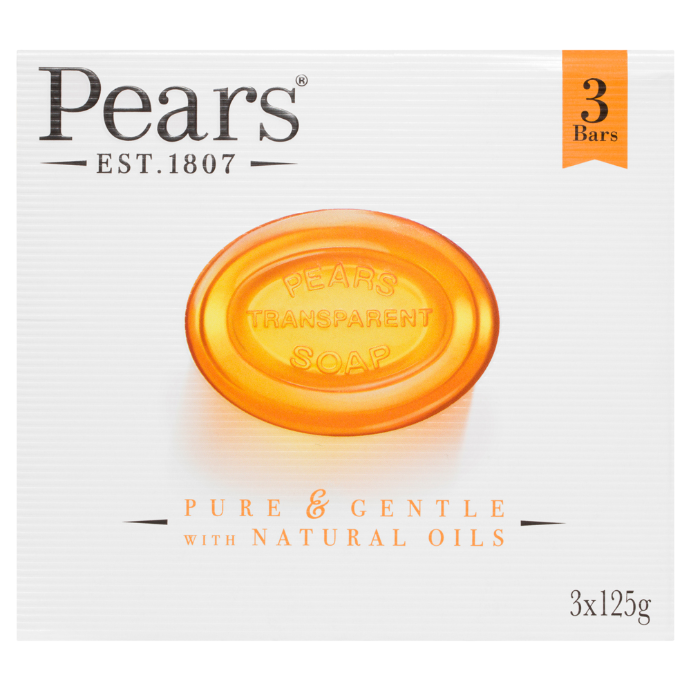Pears Pure & Gentle Soap With Natural Oils 3 x 125 g