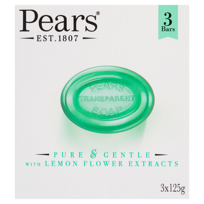 Pears Pure & Gentle Soap With Lemon Flower Extracts 3 x 125 g