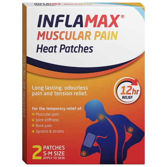 Inflamax Muscular Pain Heat Patches S-M Size 2 Pack