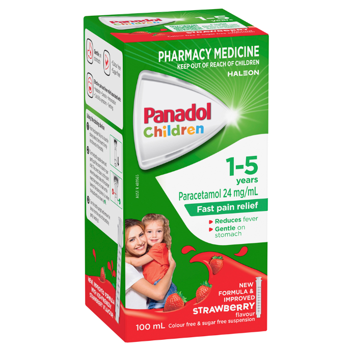Panadol Children 1-5 Years Strawberry Flavour 100mL