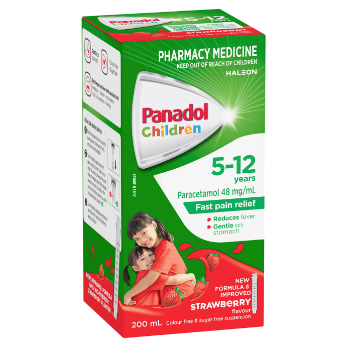 Panadol Children 5-12 Years Strawberry Flavour 200mL