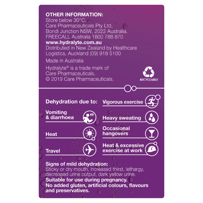 Hydralyte Value Pack Apple Blackcurrant 24 Sachets