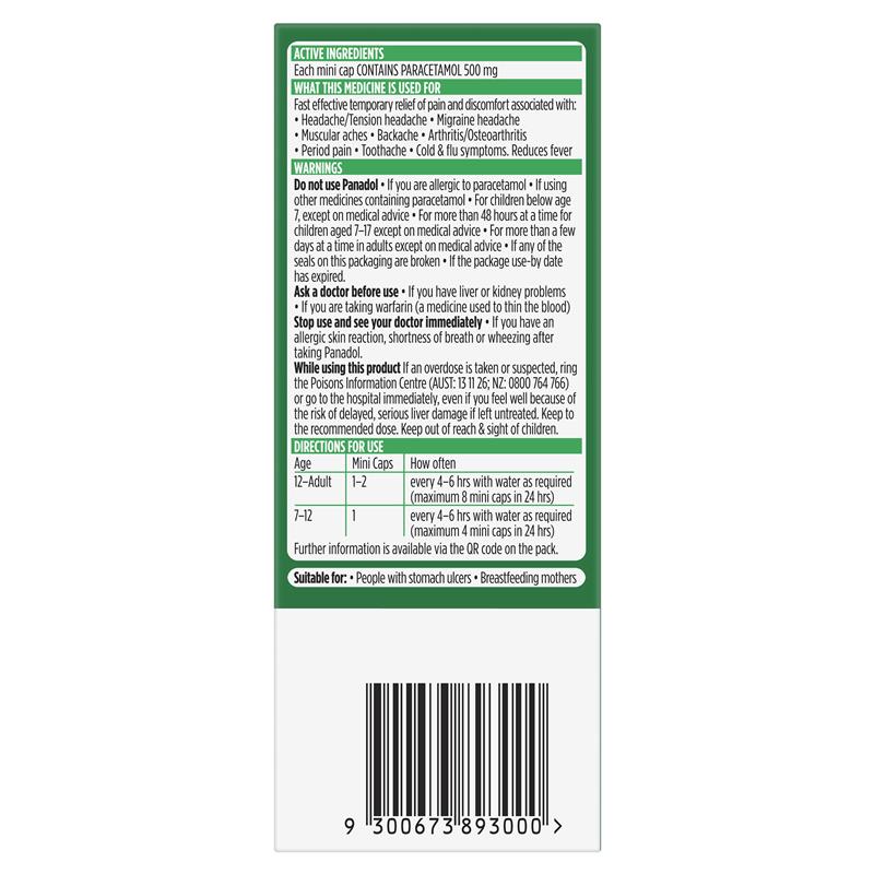 Panadol 500mg 16 Mini Caplets