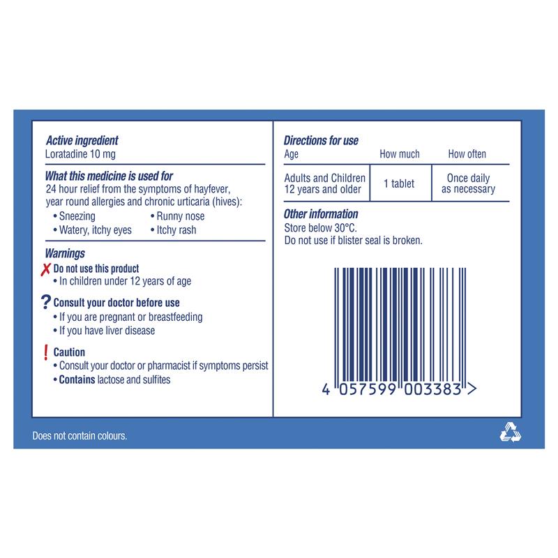 Claratyne Allergy & Hayfever Relief Antihistamine Tablets 80 pack
