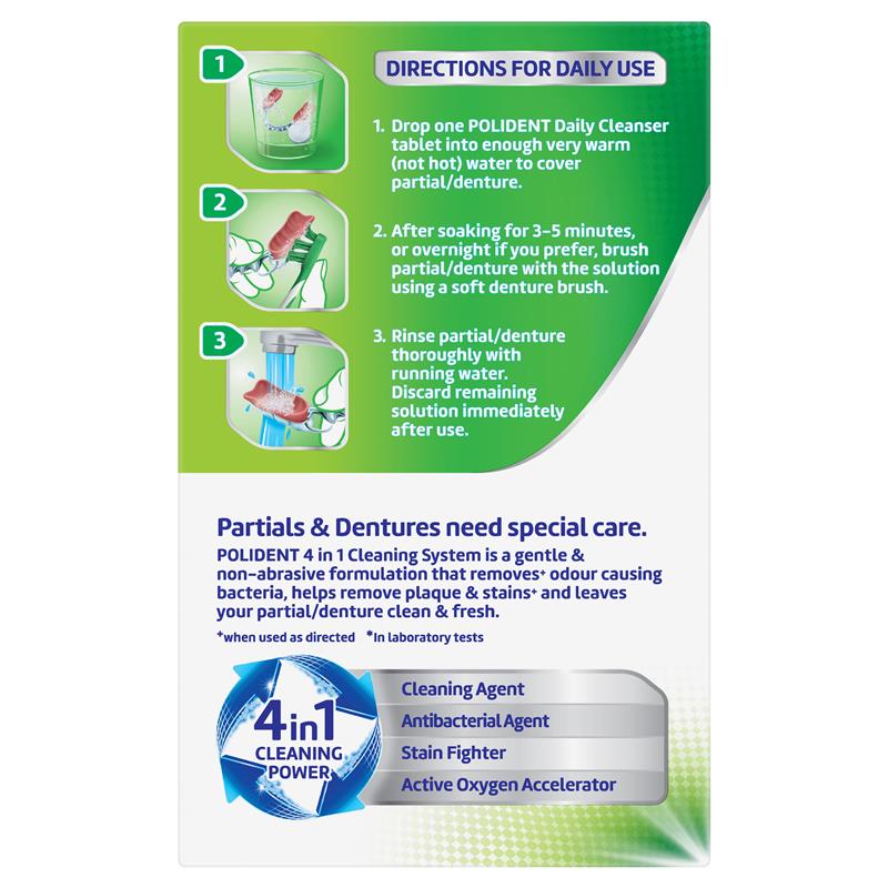 Polident 3 Minute Denture Cleanser 108 Tablets Exclusive Size