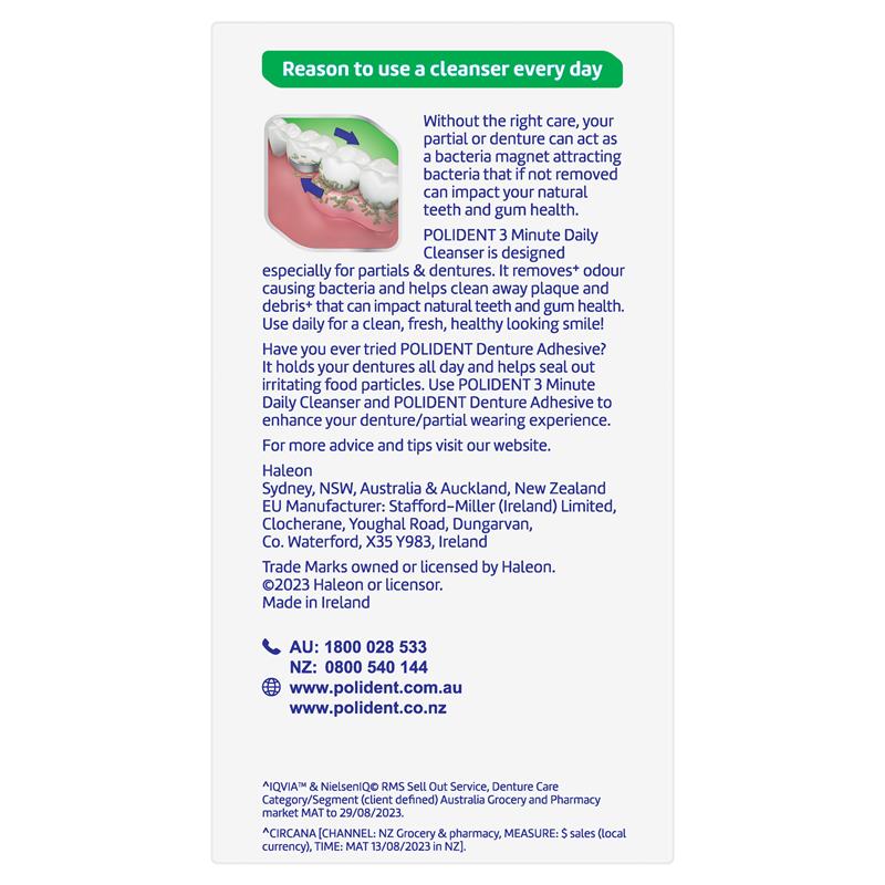 Polident 3 Minute Denture Cleanser 108 Tablets Exclusive Size