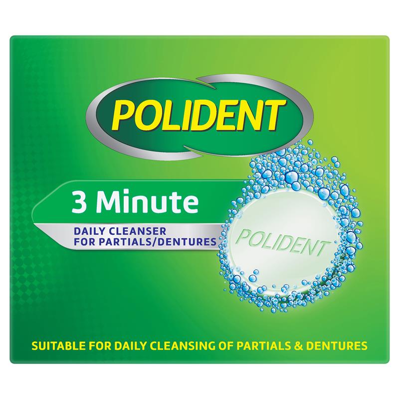 Polident 3 Minute Denture Cleanser 108 Tablets Exclusive Size