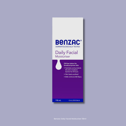Benzac Daily Facial Moisturiser 118ml - STELLAR PHARMACY