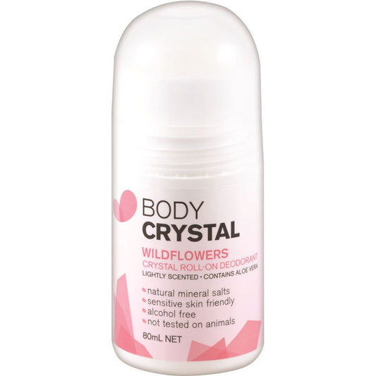 Body Crystal Crystal Deodorant Roll-On Wildflowers 80ml