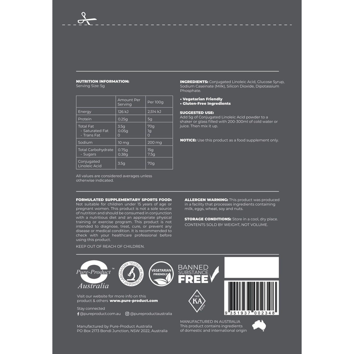 Conjugated Linoleic Acid Powder (CLA)