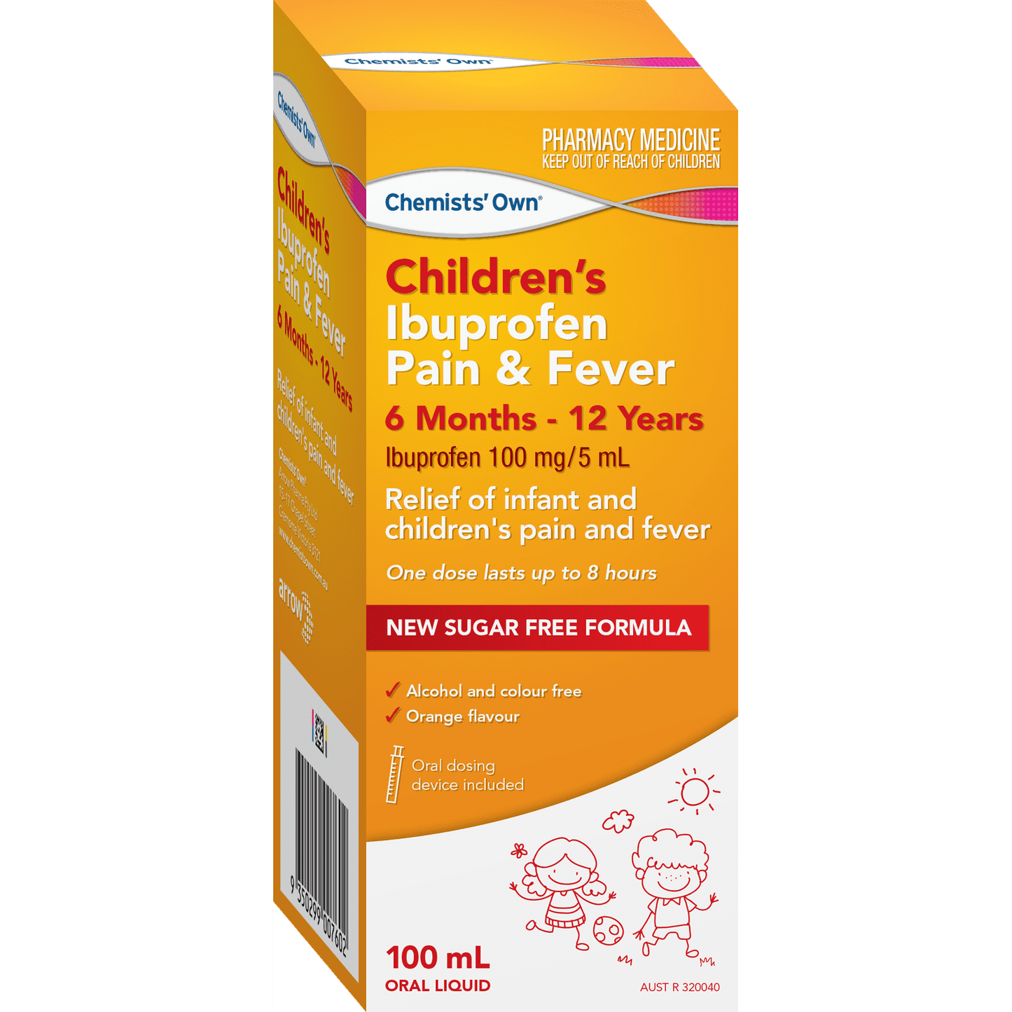 Chemists Own Children’s Ibuprofen Pain & Fever 6 M-12 Years 100mL
