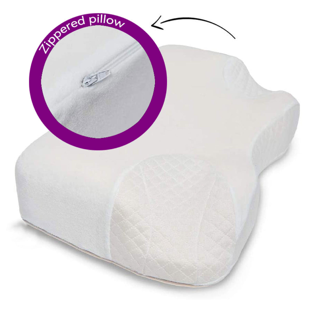 Contoured Memory Foam Pillow with Travel Bag