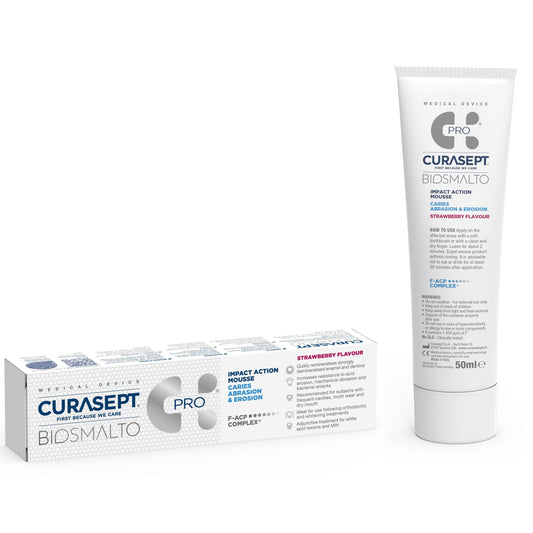 Curasept Biosmalto Mousse Caries, Abrasion, Erosion Strawberry Flavour