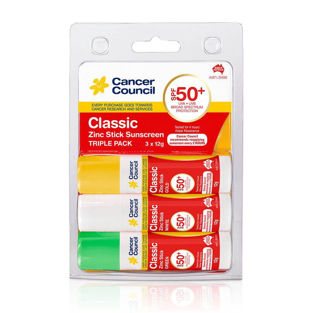 Cancer Council Zinc Sticks Triple Pack