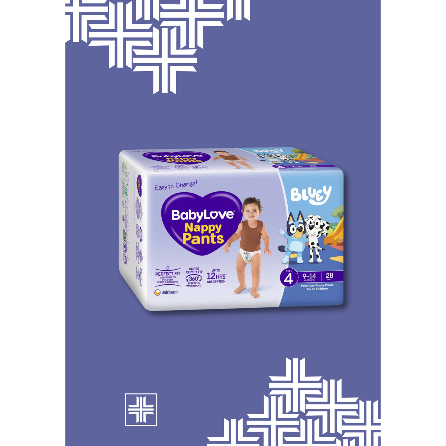 BabyLove Nappy Pants Toddler Size 4, 9-14kg 28 Pack