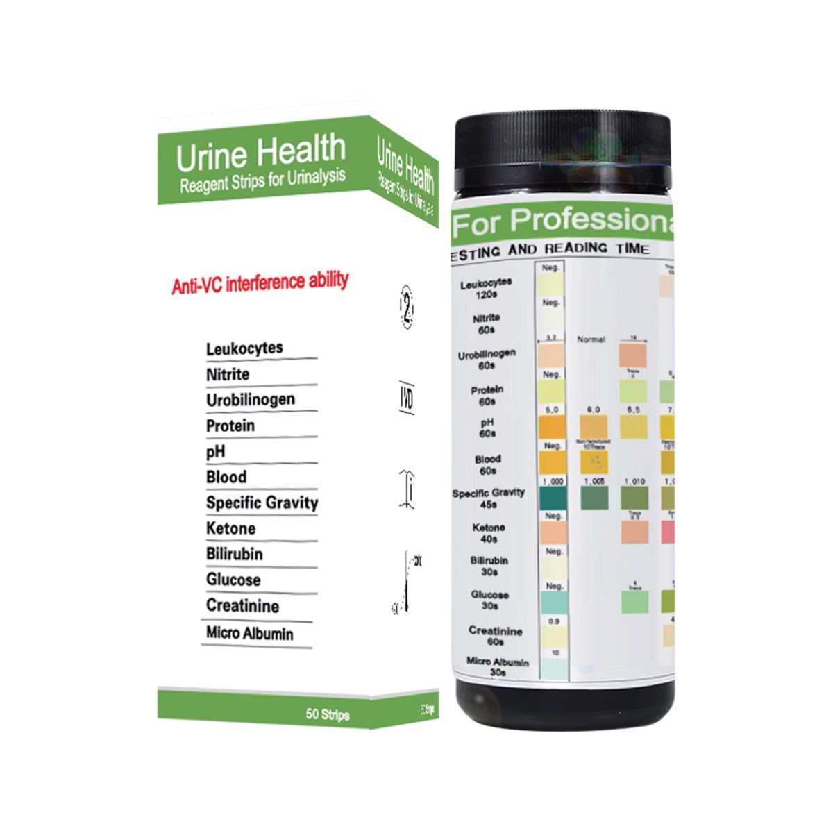 Corporate Health & Safety Test Kit Urine Health (Reagent Strips for Urinalysis - 12 Panel) x 50 Pack