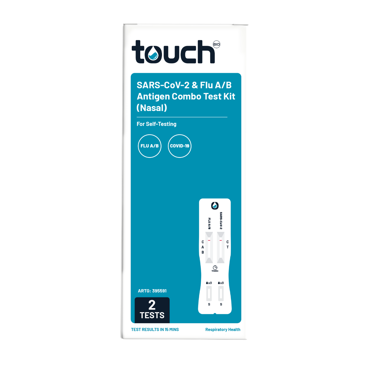 COVID-19 and Flu A/B Rapid Antigen Combo Test  - For Self Testing | 02 Test Kits